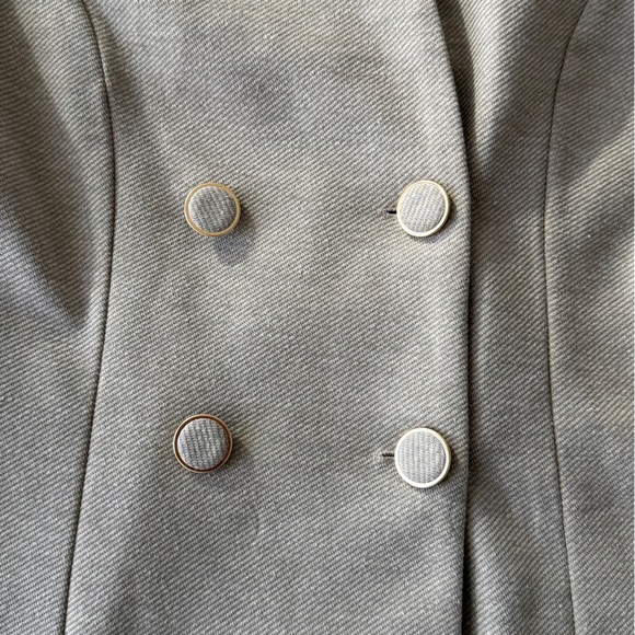 Zara Twill Light Gray Textured Top - Picture 2 of 8